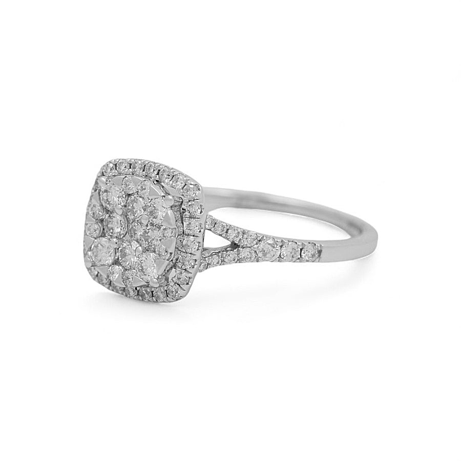 14K White Gold Bridal Woman Ring with Diamonds