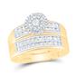 14k Yellow Gold  Round 3 Pieces Set with 0.87 tw Round Diamonds