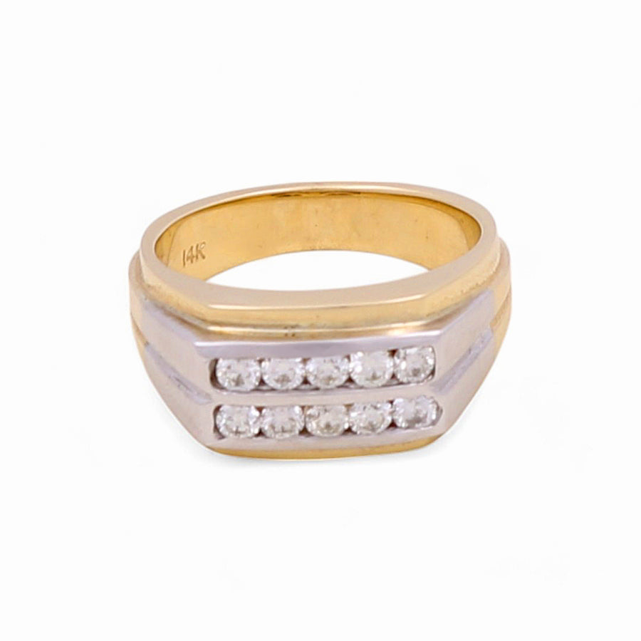 Yellow Gold 14k  Contemporary Diamond Ring with 0.80Tw