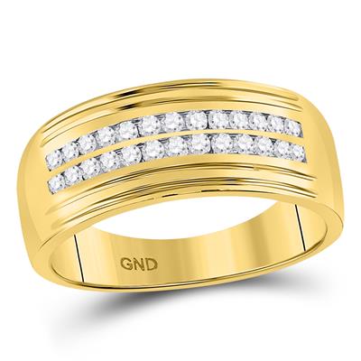 10k Yellow Gold  Fashion 3 Pieces Set with 1.00 tw Round Diamonds