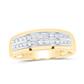 10k Yellow Gold  Modern  3 Pieces Set with 0.75 tw Round Diamonds