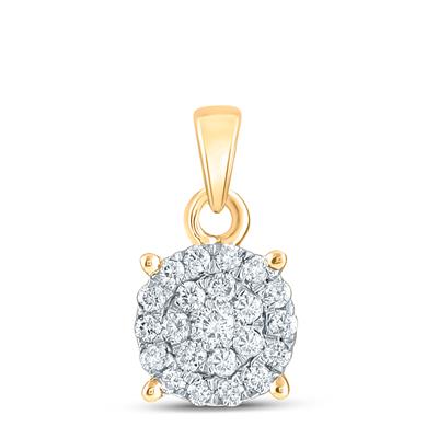 10k Yellow Gold  Women's Pendant with 0.25Tw Round Diamond