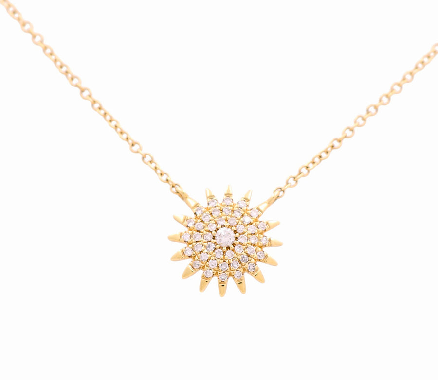 14K Yellow Gold  Diamond Women's Necklaces