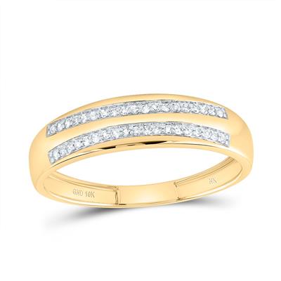 10k Yellow Gold  Modern 3 Pieces Set with 0.62 tw Round Diamonds