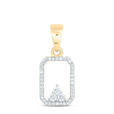 10k Yellow Gold Fashion Women's Pendant with 0.20Tw Round Diamond