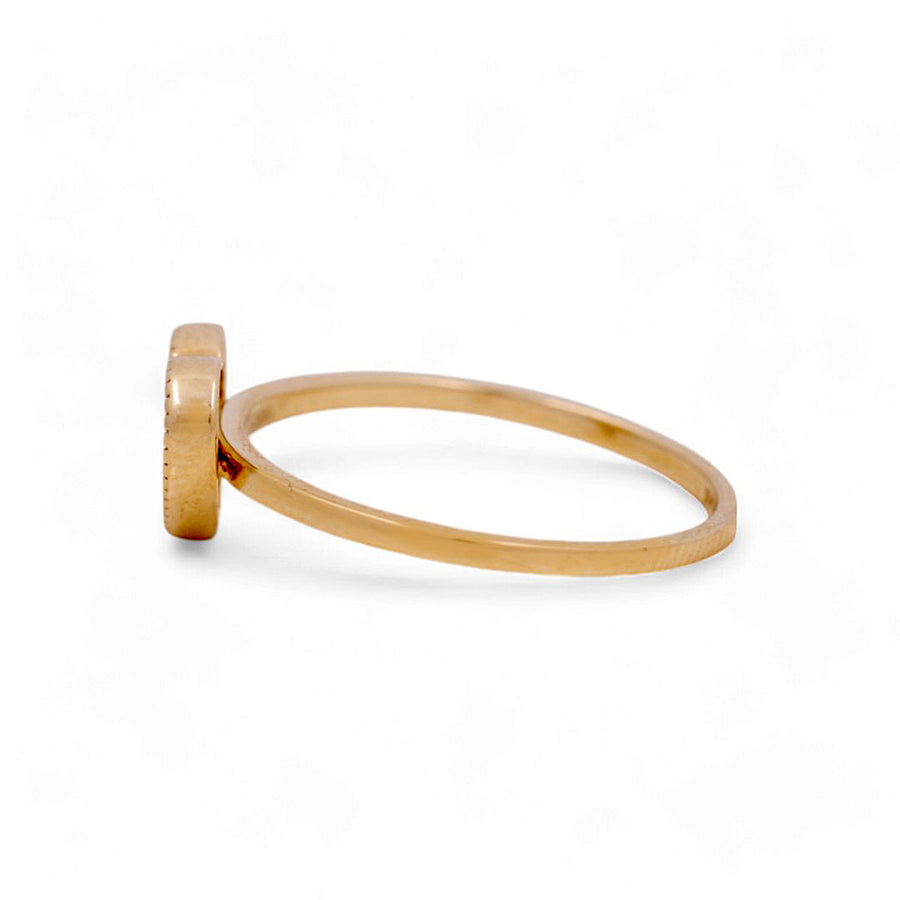 14K Yellow Gold Heart  Fashion Women's Ring