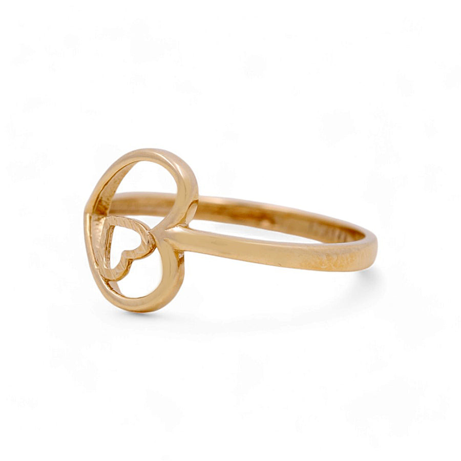 14K Yellow Gold Heart Fashion Women's Ring