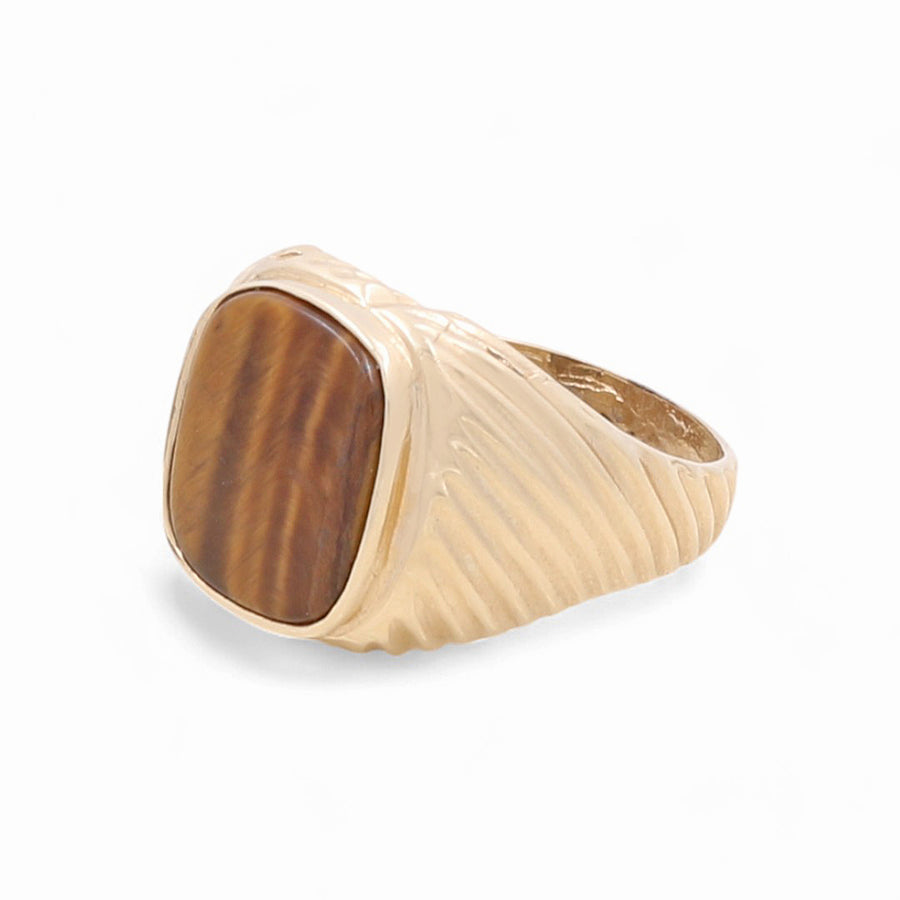 14K Yellow Gold Men's Fashion Ring