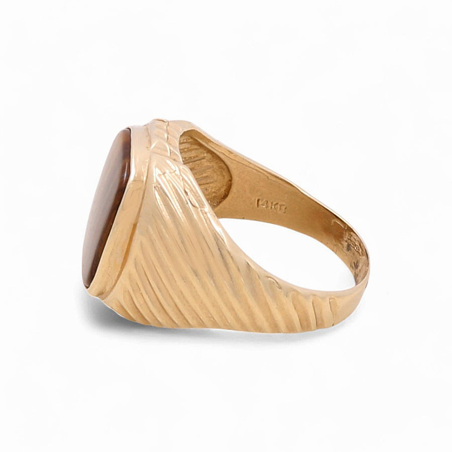 14K Yellow Gold Men's Fashion Ring