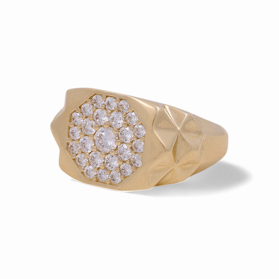 14K Yellow Gold Men's  Contemporary Fashion Ring