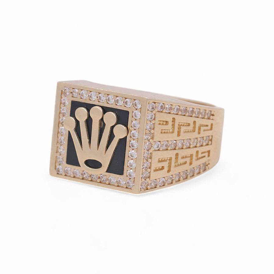 14K Yellow Gold Men's  Contemporary Fashion Ring