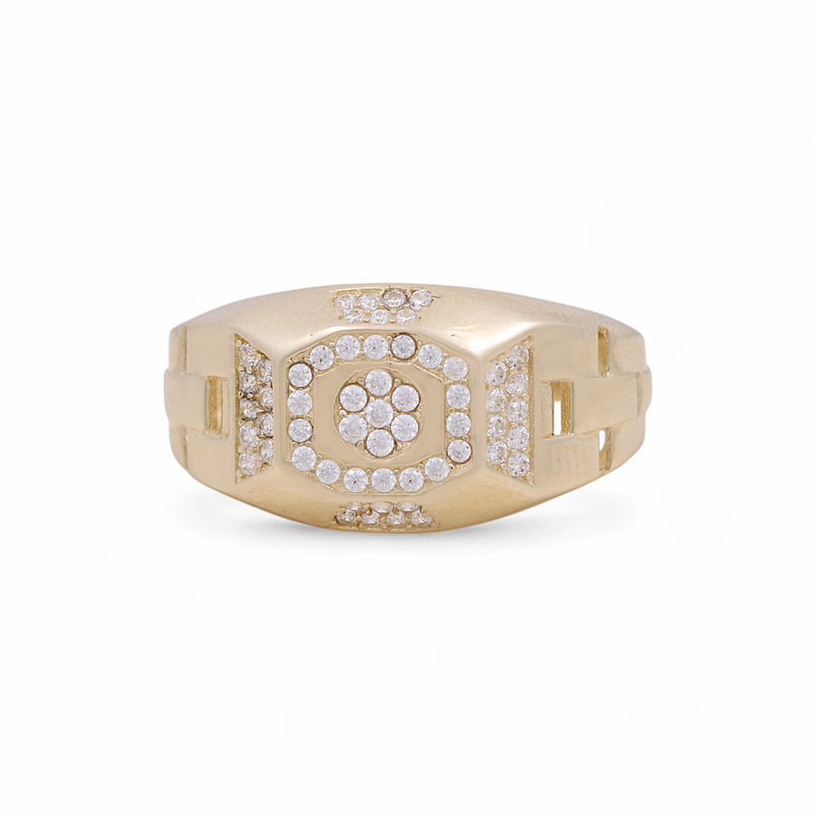 14K Yellow Gold Men's Fashion Ring