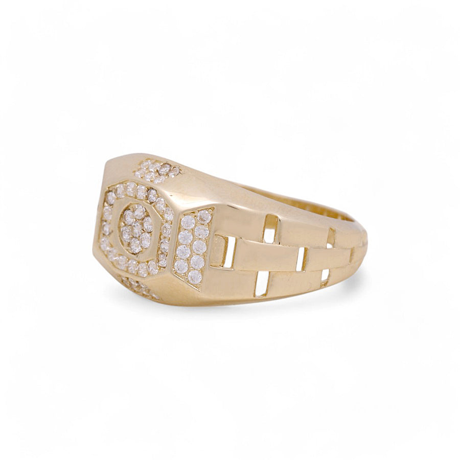 14K Yellow Gold Men's Fashion Ring