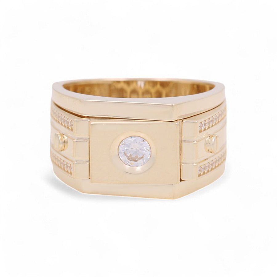 14K Yellow Gold Men's Fashion Ring