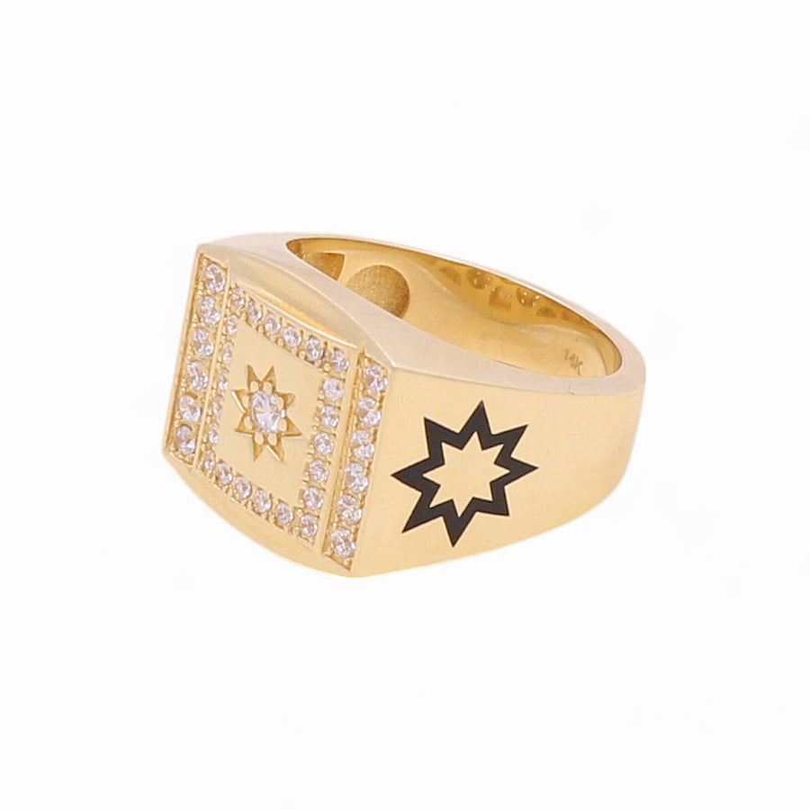 14K Yellow Gold Men's  Fashion Ring