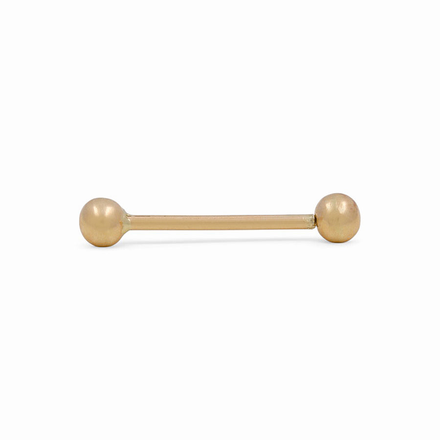 14K Yellow Gold Piercing Earrings