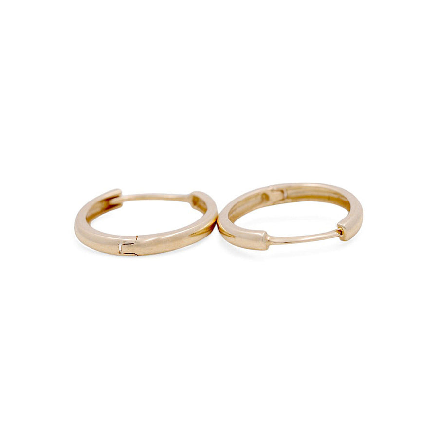 14K Yellow Gold Fashion Hoop Earrings