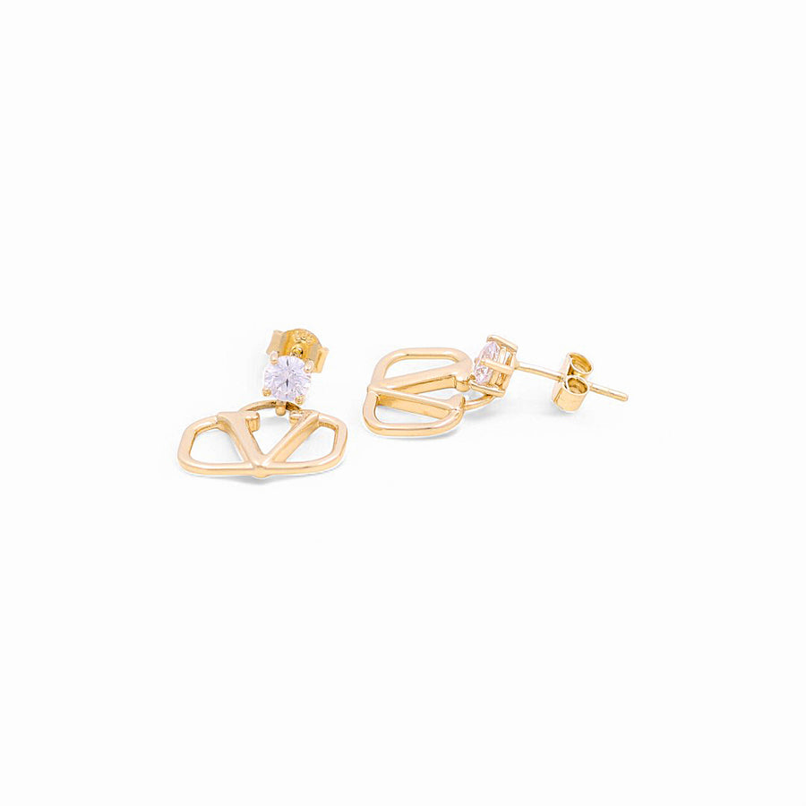 14K Yellow Gold Drop Earrings