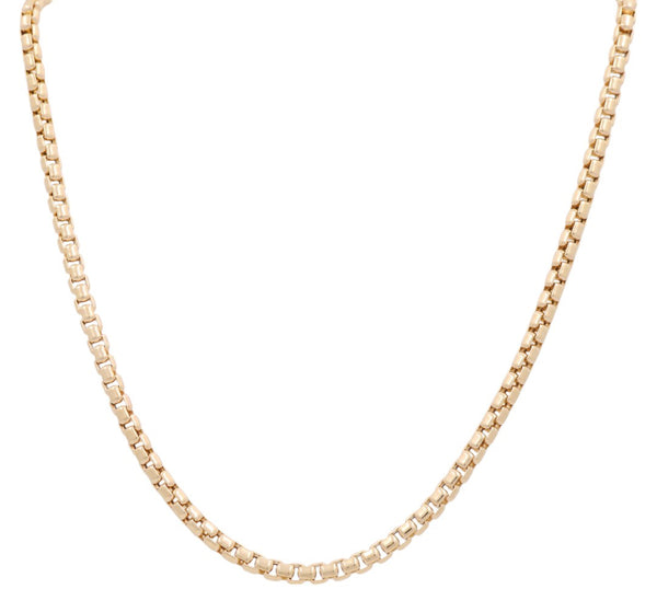 14K Yellow Gold Round Box Chain