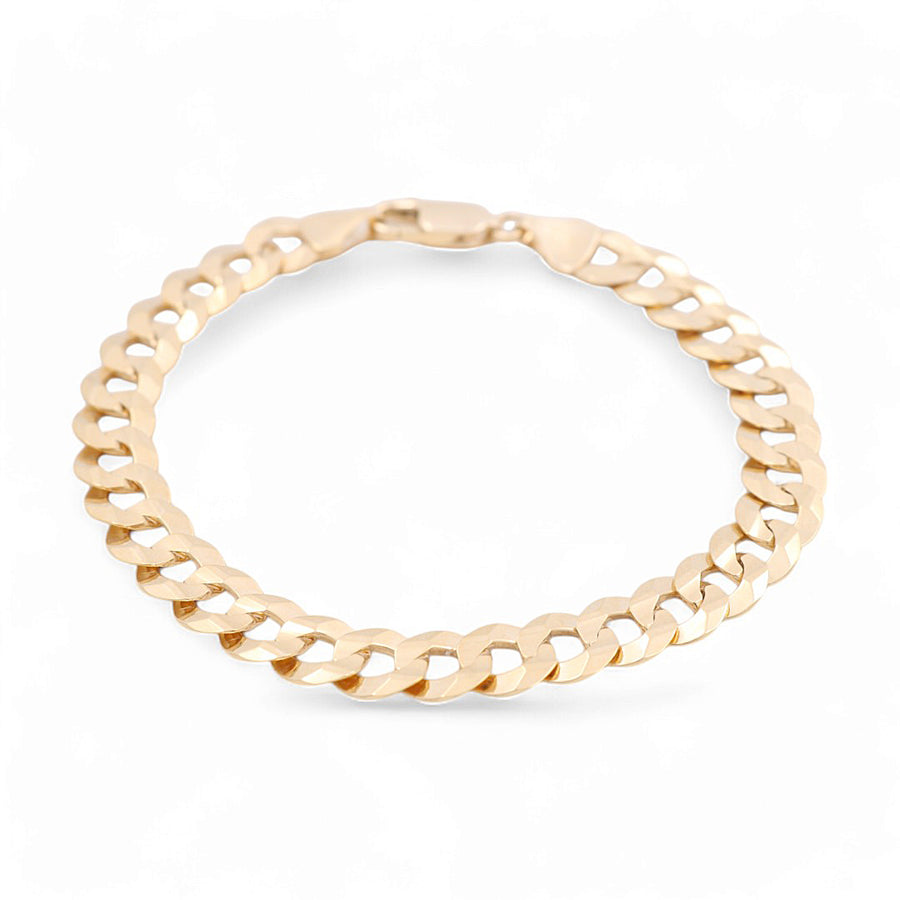 10K Women Yellow Gold Curb Link Bracelet