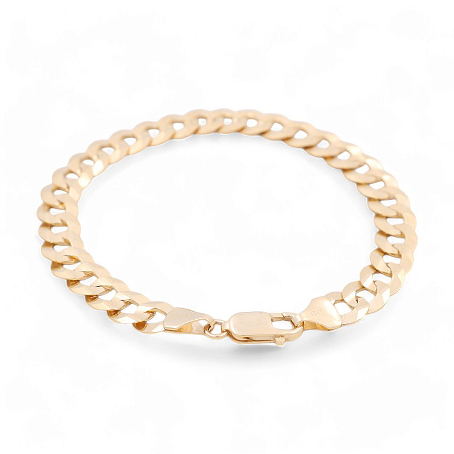 10K Women Yellow Gold Curb Link Bracelet