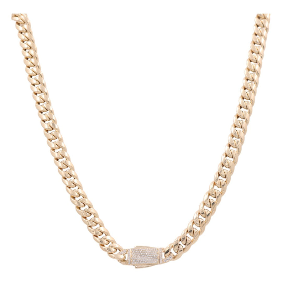 14k Yellow Gold Semisolid Cuban Link  Chain