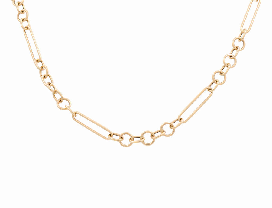 14 k Yellow Gold Open Link Women's Necklace