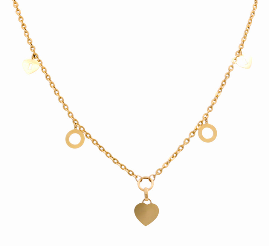 14k Yellow Gold  Fancy Link Women's Necklace