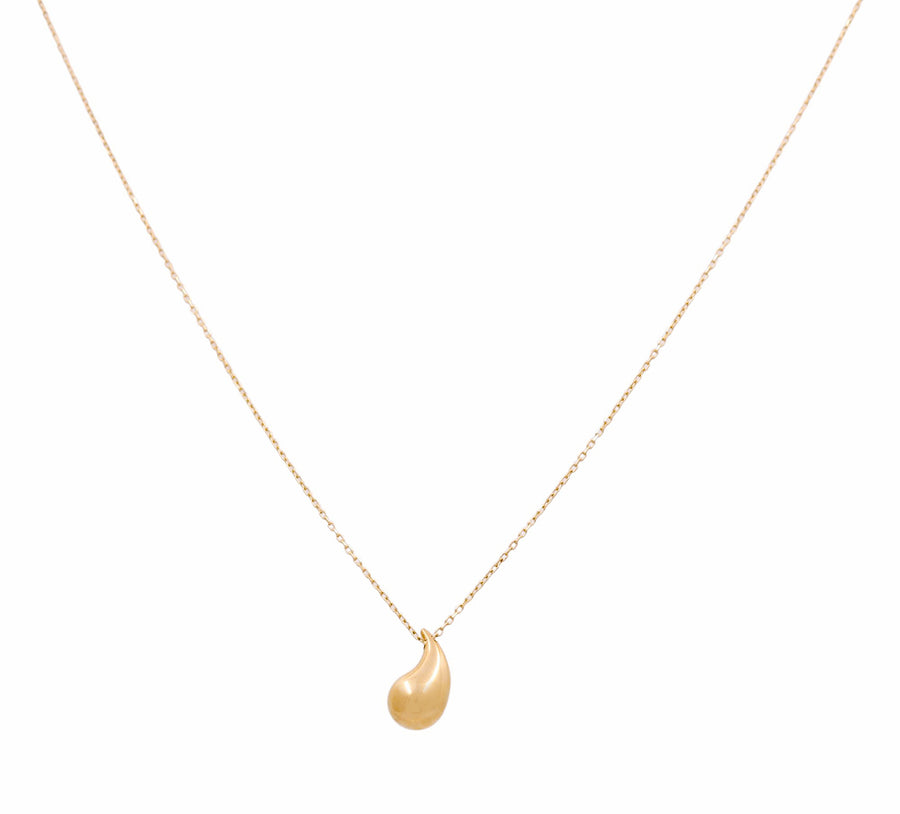 14k Yellow Gold Small Tear Women's Necklace