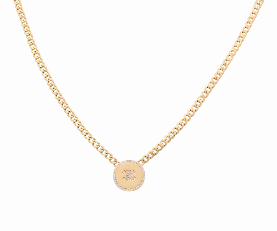 14k Yellow Gold Round Women's Necklace