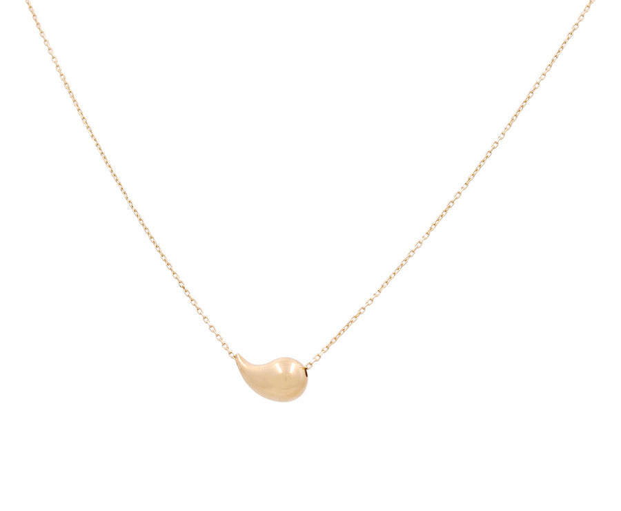 14k Yellow Gold Small Tear Women's Necklace