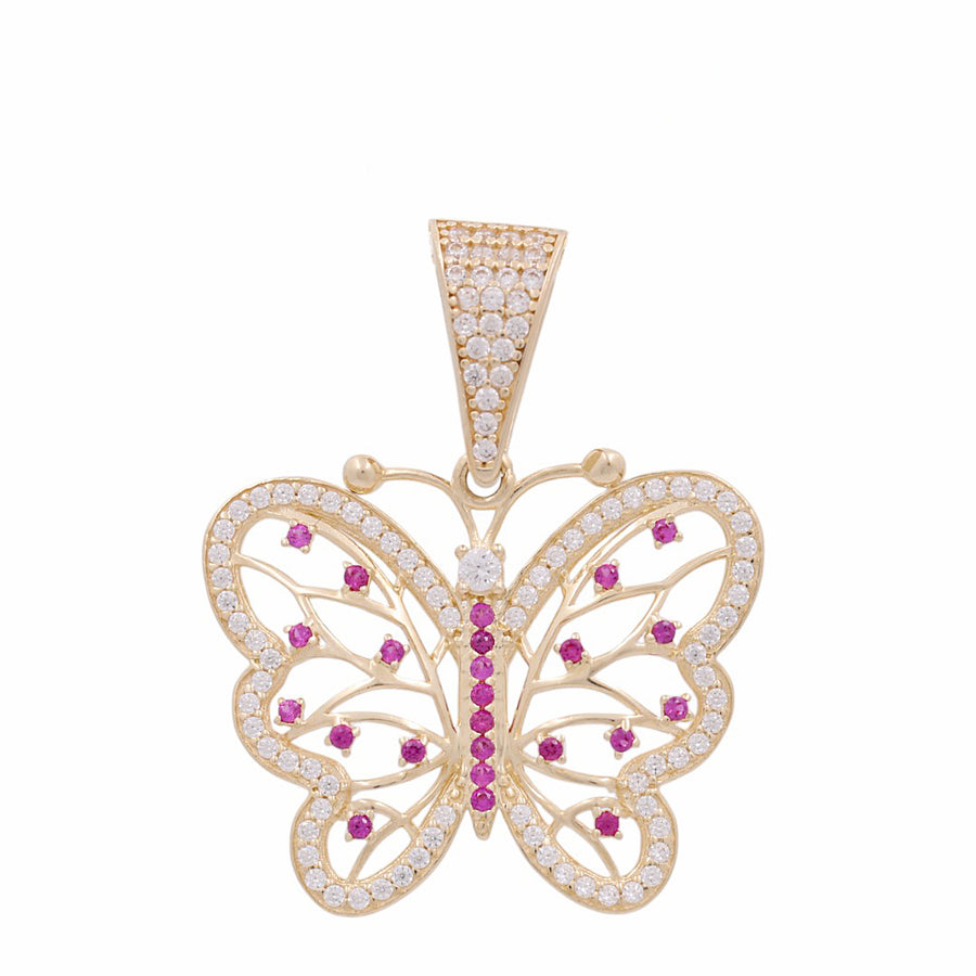 14K Yellow Gold Butterfly Pendant