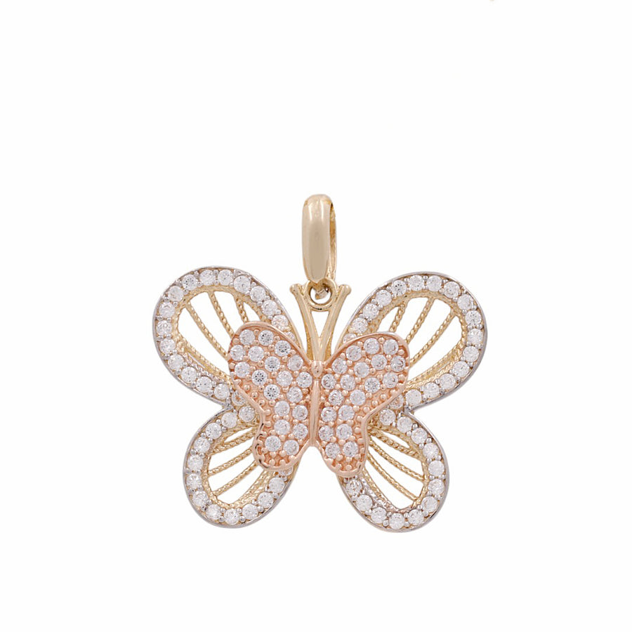 14K Yellow Gold Butterfly Pendant