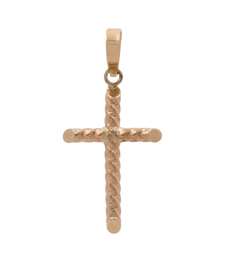 14K Yellow Gold Cross Pendant