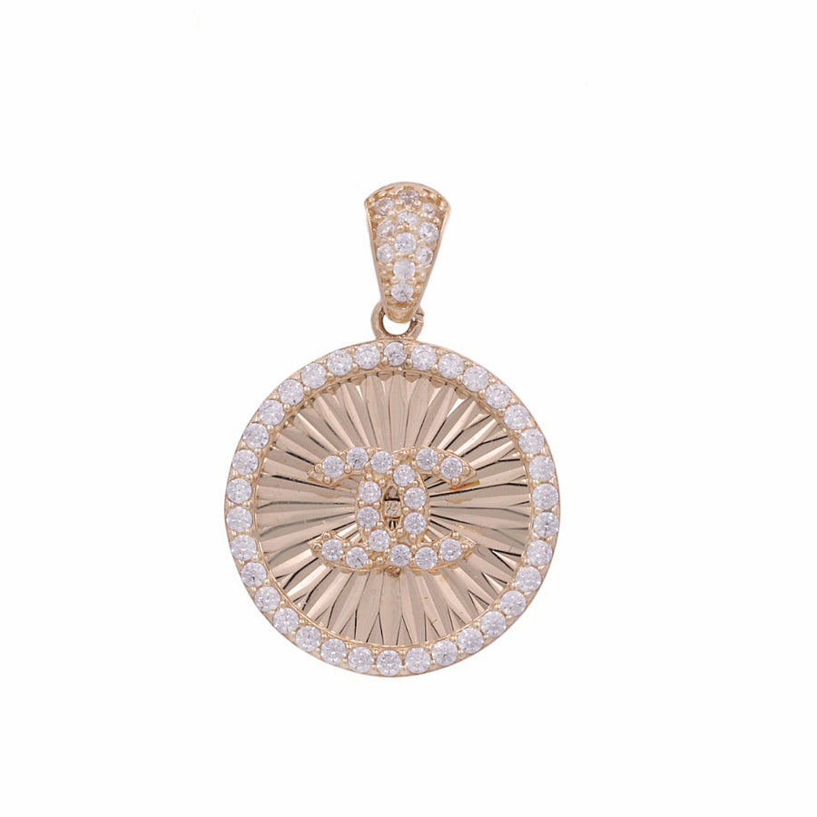 14K  Yellow Gold Round with Cz Pendant