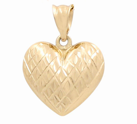 14K Yellow Gold Heart Pendant