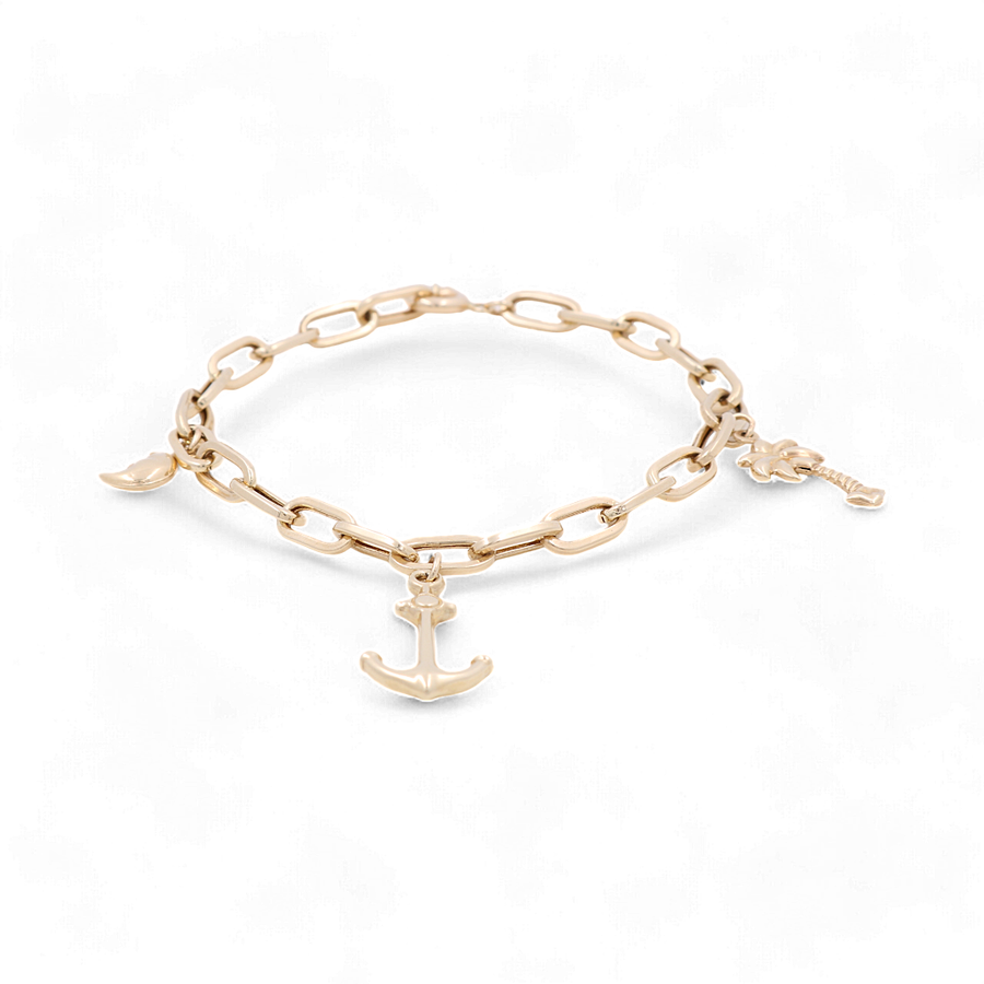 14K Yellow Gold Charms Bracelet