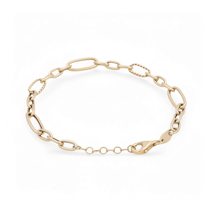 14K  Yellow Gold  Fancy Link Bracelet