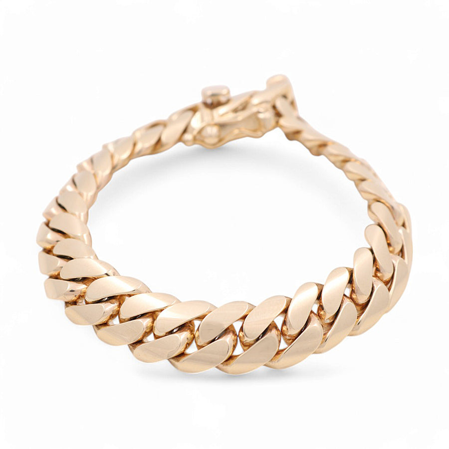 10K Men's Yellow Gold Cuban Link Bracelet