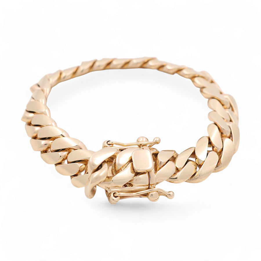 10K Men's Yellow Gold Cuban Link Bracelet