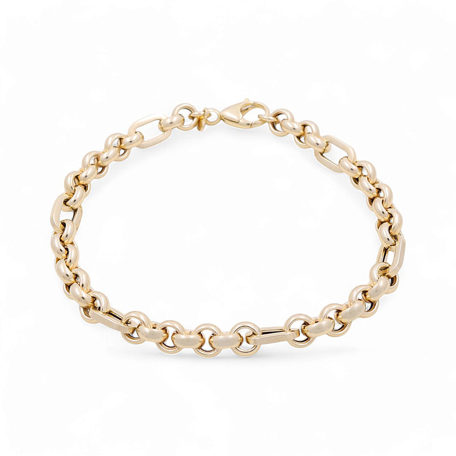 14K Yellow Gold Women's Rolo Bracelet