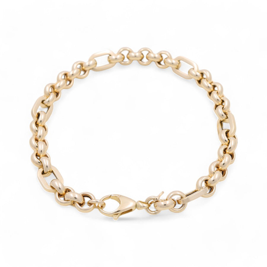 14K Yellow Gold Women's Rolo Bracelet