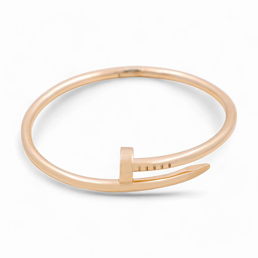 14K Yellow Gold Women's Nail Bracelet