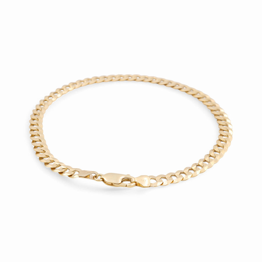 10K Yellow Gold Curb Ankle Bracelet