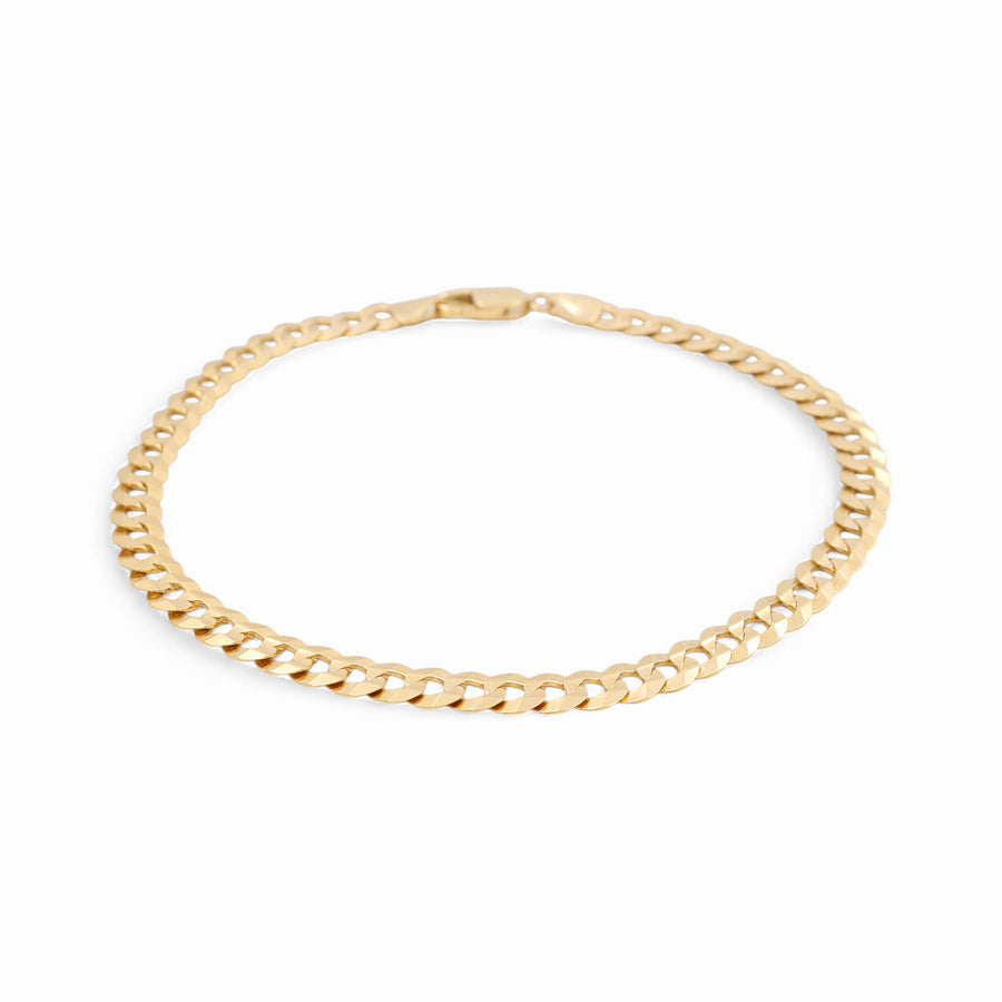 14K Yellow Gold Curb Ankle Bracelet