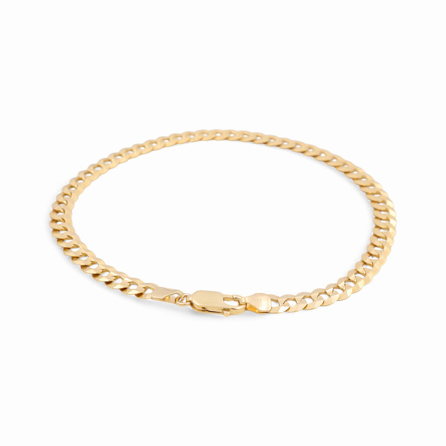 14K Yellow Gold Curb Ankle Bracelet