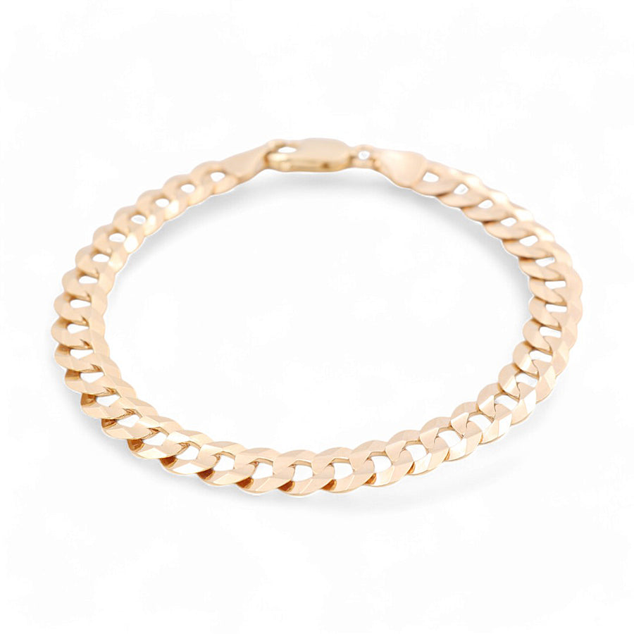 14K Women Yellow Gold Curb Link Bracelet