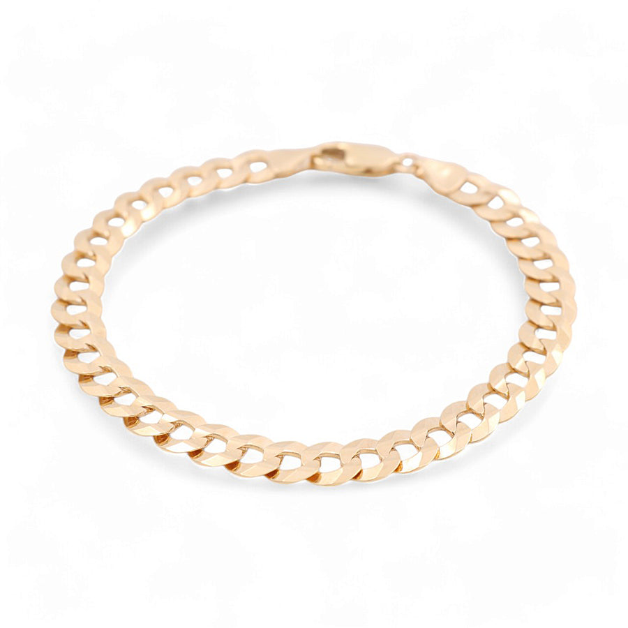 14K Women Yellow Gold Curb Link Bracelet