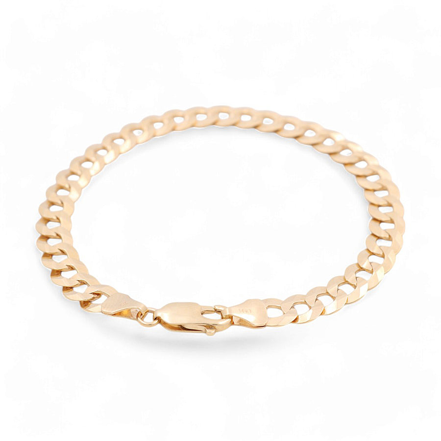 14K Women Yellow Gold Curb Link Bracelet