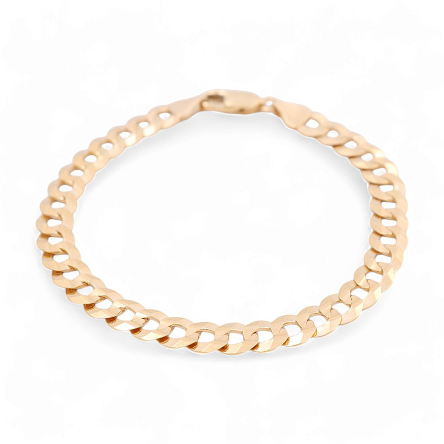 14K Women Yellow Gold Curb Link Bracelet